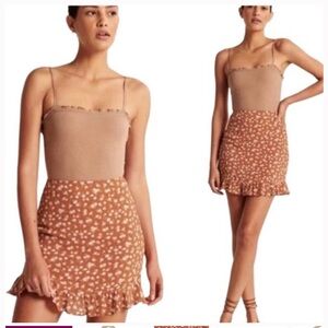 Abercrombie & Fitch Orange Floral Skirt